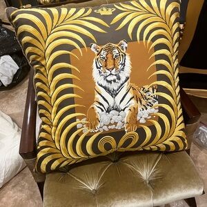Hermes Vintage Silk Pillow